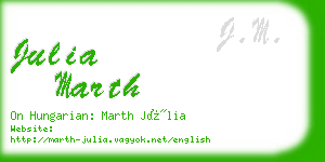 julia marth business card